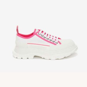 Alexander Mcqueen Women Tread Slick Lace-up in Pink
