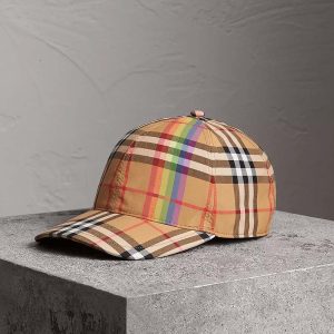 Burberry Unisex Rainbow Vintage Check Baseball Cap