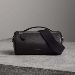Burberry Women The Leather Barrel Bag-Black