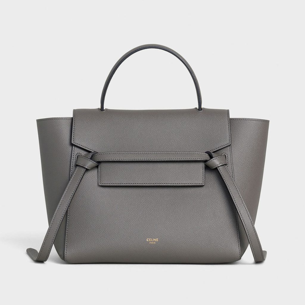 Home 11 Celine Women Micro Belt Bag in Grained Calfskin-Silver