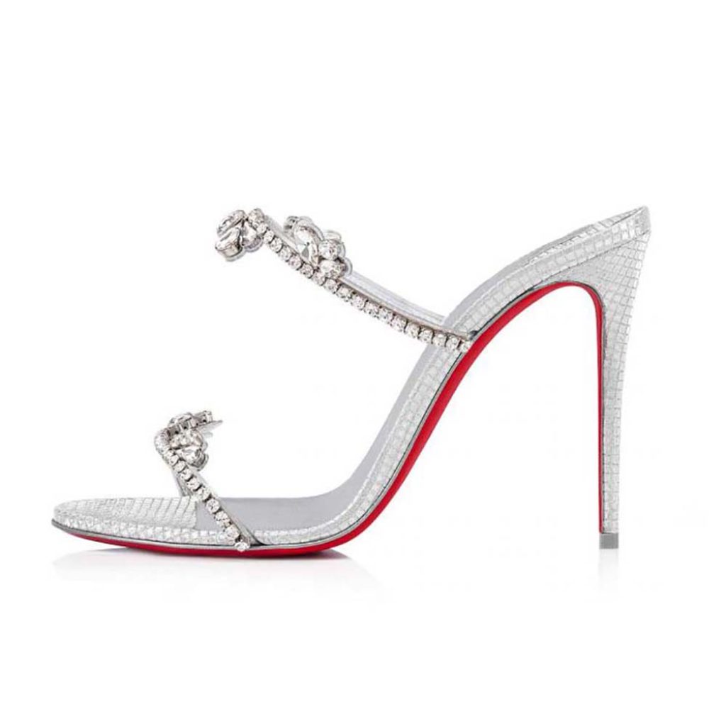 Home 11 Christian Louboutin Women Just Queen 100 mm Heel Height-Silver