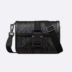 Dior Men Mini Dior Hit the Road Bag Black CD Diamond Canvas