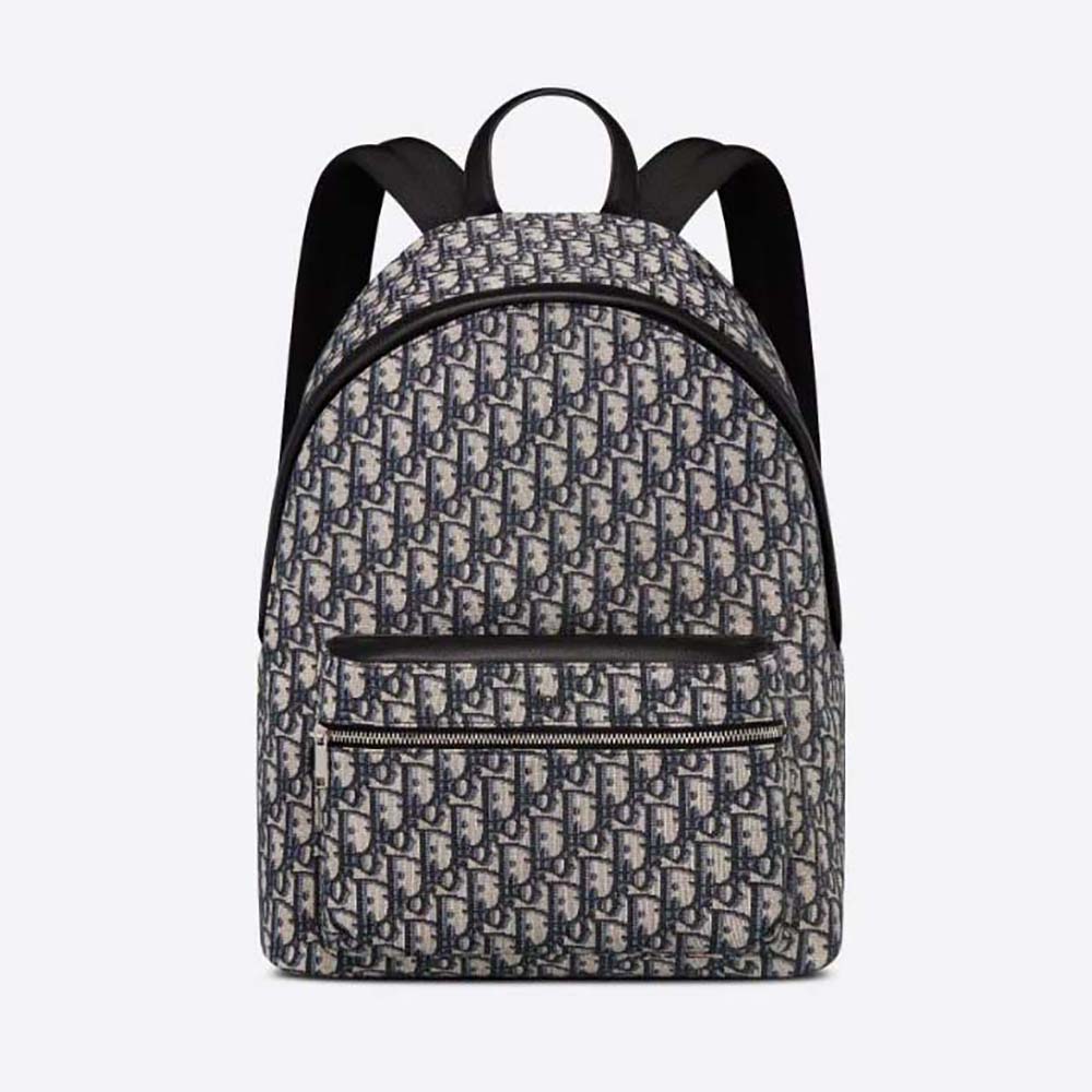 Dior Men Rider Backpack Beige and Black Dior Oblique Jacquard