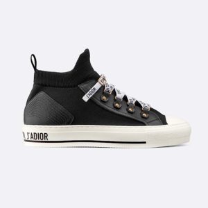 Dior Women Walk'N'Dior Techincal Knit Mid-Top Sneaker-Black