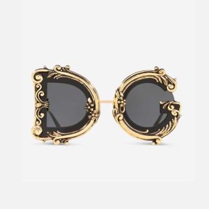 Dolce Gabbana D&G Women DG Baroque Sunglasses-Gold