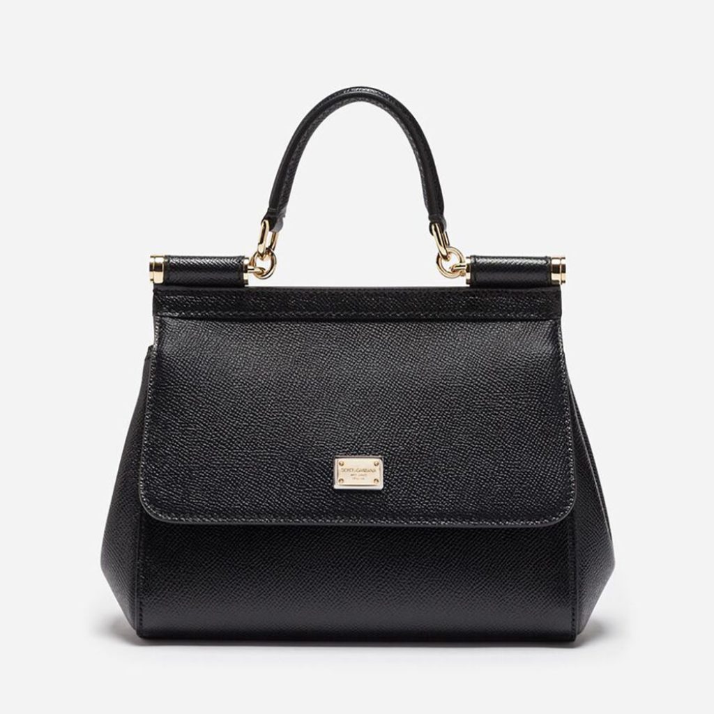 Dolce Gabbana D&G Women Small Dauphine Leather Sicily Bag-Black