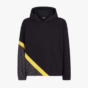 Fendi Men Black Jersey Sweatshirt-FAF681AN67F1KRX