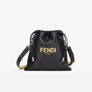 Fendi Men Pack Small Pouch Black Nappa Leather Bag