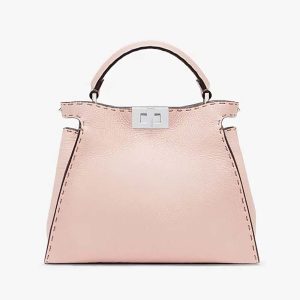 Fendi Women Peekaboo Iconic Essentially Pink Leather Bag