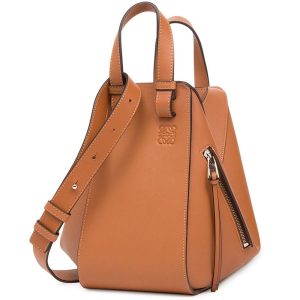 Loewe Women Hammock Small Bag in Soft Grained Calf-Chocolate