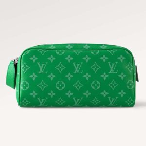 Louis Vuitton LV Unisex Dopp Kit Green Monogram Coated Canvas M31013