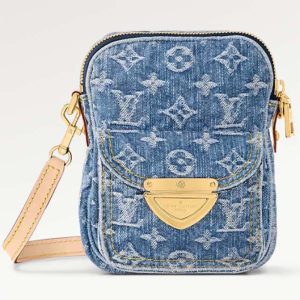 Louis Vuitton LV Unisex Fairfax Pochette Denim Blue GOTS Monogram Denim M82948