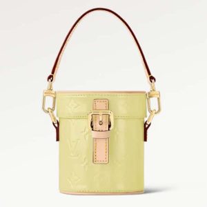 Louis Vuitton LV Women Astor Chic Yellow Monogram Vernis Embossed Cowhide Leather M24099