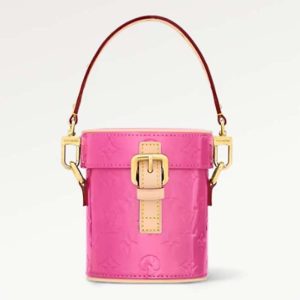 Louis Vuitton LV Women Astor Neon Pink Monogram Vernis Embossed Cowhide Leather M24102
