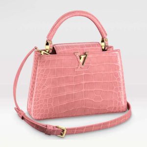 Louis Vuitton LV Women Capucines BB Pink Brilliant Alligator Leather N92679