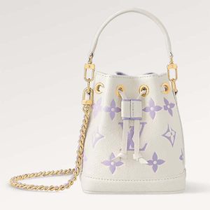 Louis Vuitton LV Women Nano Noé Latte White Mauve-Purple M82933