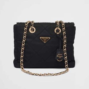 Prada Women Re-Edition 1995 Chaîne Re-Nylon Tote Bag-Black