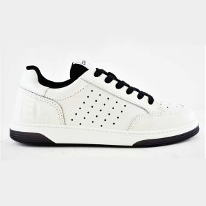Chanel Women Calfskin Letter Flat Lace Up Runner Trainer Sneakers