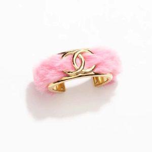 Chanel Women Cuff in Metal & Fantasy Fur-NU421