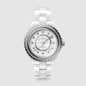 Chanel Women J12 Diamond Bezel Watch Caliber 12.1 38 mm H7189