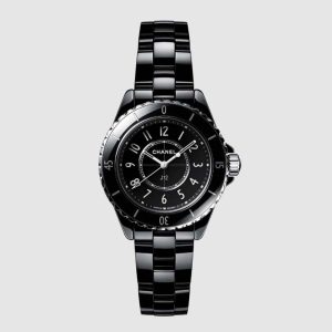 Chanel Women J12 Watch 33 mm Black Highly Resistant Ceramic and Steel H5695