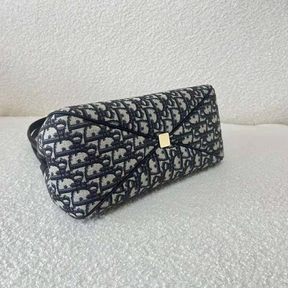 Dior Women Medium Dior Key Bag Blue Dior Oblique Jacquard