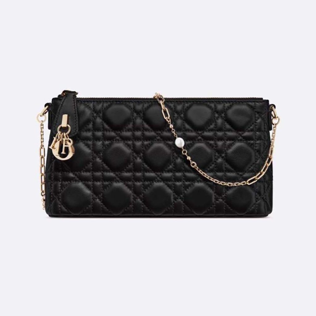 Home 7 Dior Women Miss Dior Dior Midi Mini Bag Black Cannage Lambskin