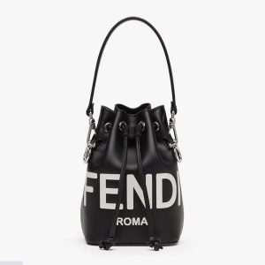 Fendi Women Mon Tresor Black Leather Mini-bag