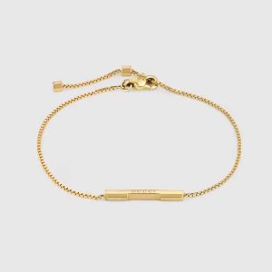 Gucci Women Link to Love Bracelet with ‘Gucci’ Bar in Yellow Gold