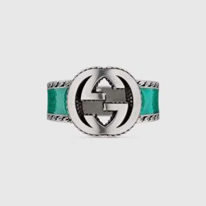 Gucci Women Ring with Interlocking G in Silver