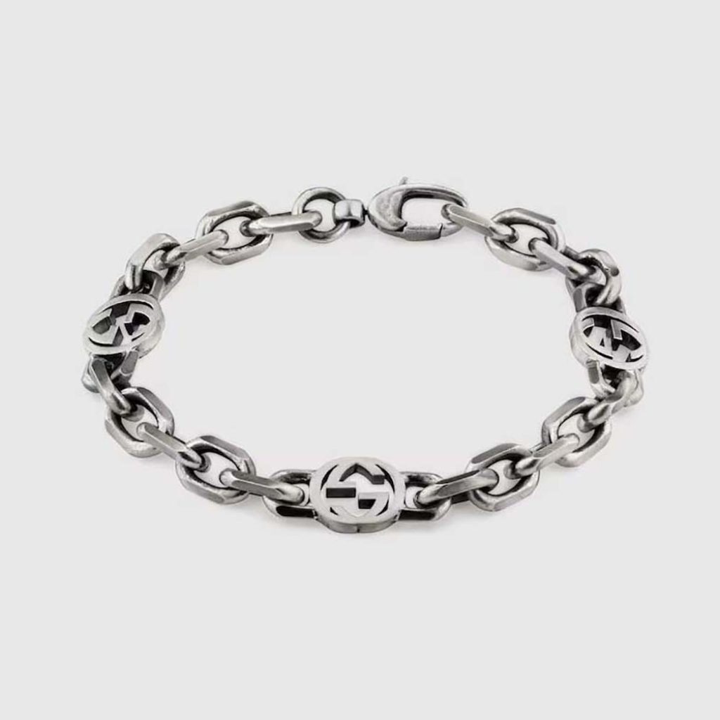 Home 10 Gucci Women Silver Bracelet with Interlocking G