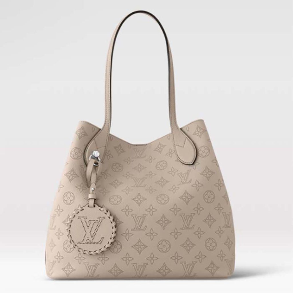 Home 9 Louis Vuitton LV Women Blossom MM Tote Bag Beige Mahina Perforated Calfskin Leather M21852