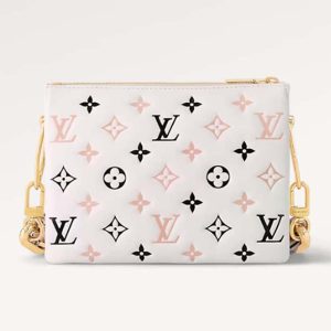 Louis Vuitton LV Women Coussin BB Handbag Tricolor Bag Beige Lambskin M22954