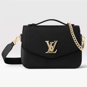 Louis Vuitton LV Women Oxford Black Grained Calf Leather Microfiber Lining M22735