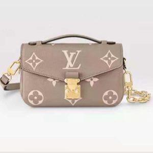 Louis Vuitton LV Women Pochette Métis East West Bag Beige Grained Cowhide Leather M23081