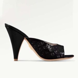 Louis Vuitton LV Women Super Mule Orange Monogram Patent Calf Leather 1ACJ7J