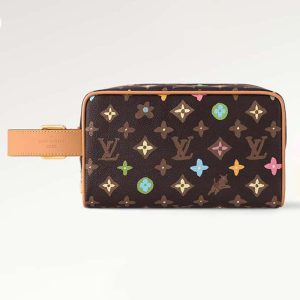 Louis Vuitton Unisex LV Locker Dopp Kit Chocolate Monogram Craggy Coated Canvas M47069