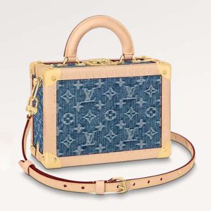 Louis Vuitton Unisex LV Petite Valise Denim Bleu S-Lock Closure M24161 M24161