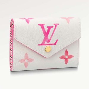 Louis Vuitton Unisex Victorine Wallet Pink Monogram Coated Canvas Bill Pocket M82406