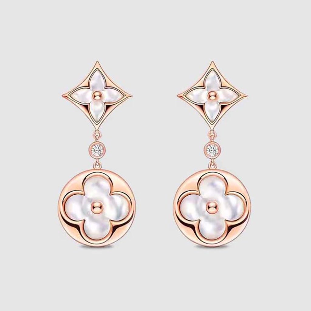 Home 11 Louis Vuitton Women Color Blossom Long Earrings