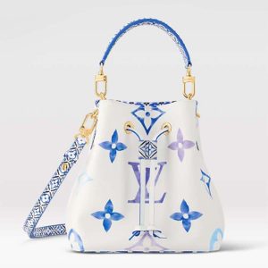 Louis Vuitton Women LV Néonoé BB Blue Monogram Coated Canvas Textile Lining M22986