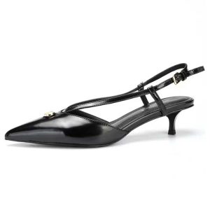 Louis Vuitton Women LV Stellar Slingback Pump Black Glazed Calf Leather Low Heel