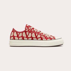 Valentino Unisex Toile Iconographe Totaloop Low-Top Sneaker-Red YS0H02RWC_J4A
