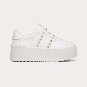 Valentino Women Flatform Rockstud Untitled Sneaker in Calfskin WS0GG8BHS_0BO
