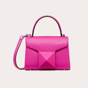 Valentino Women Mini One Stud Handbag in Nappa-Rose WB0L13MSN