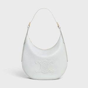 Celine Women Heloise Bag in Supple Calfskin-White