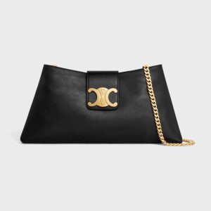 Celine Women Medium Wiltern Bag in Smooth Calfskin-Black
