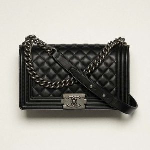 Chanel Women Boy Chanel Handbag in Calfskin A67086Y0995394305-Black