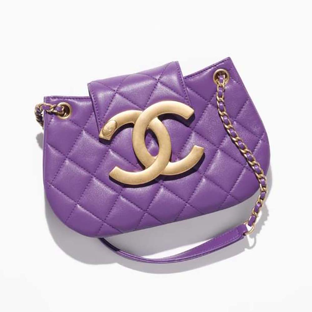 Chanel Women Small Messenger Bag in Lambskin AS4609B15010NS840-Purple