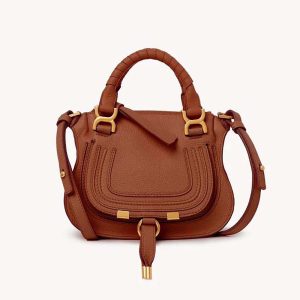 Chloe Women Marcie Mini Double Carry Bag-Tan